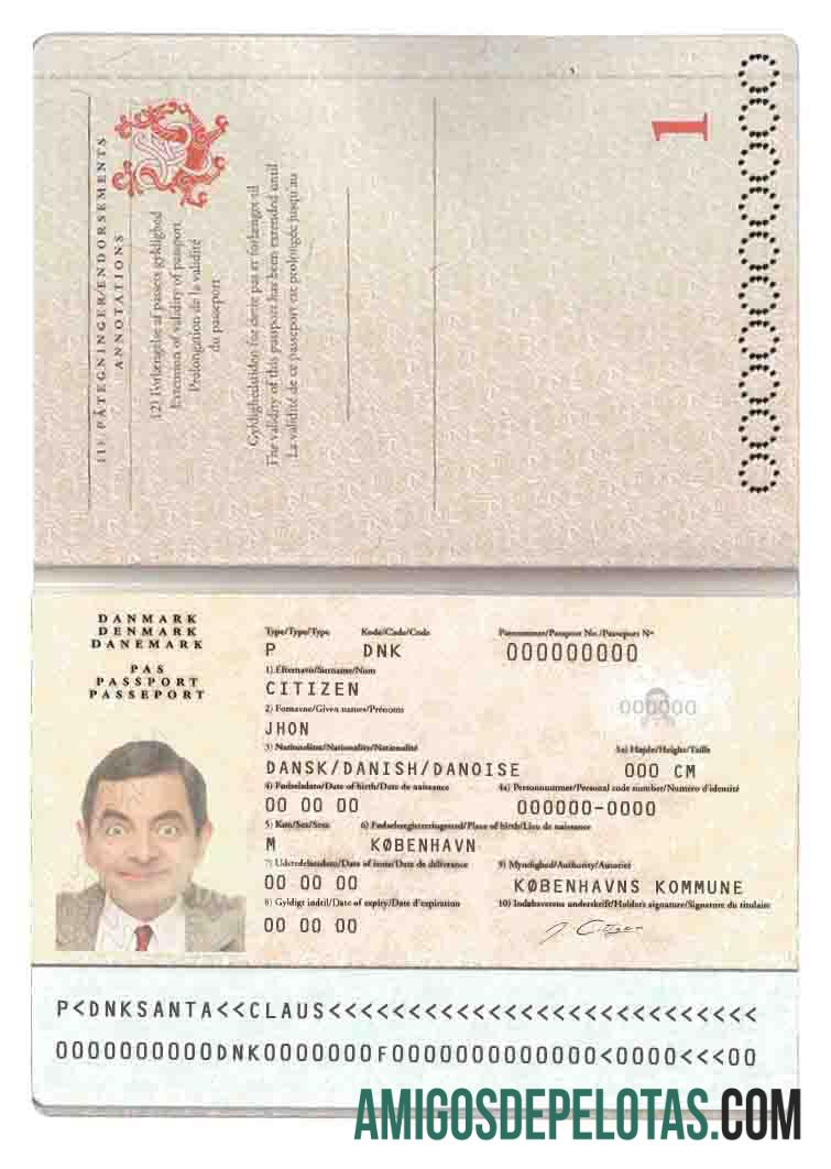 Passaporte Dinamarca baixar para verificação